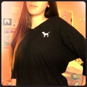 Black victoria’s secret pink shirt